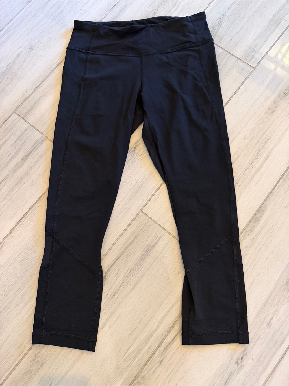 lululemon athletica Black Cropped High-Rise Leggings